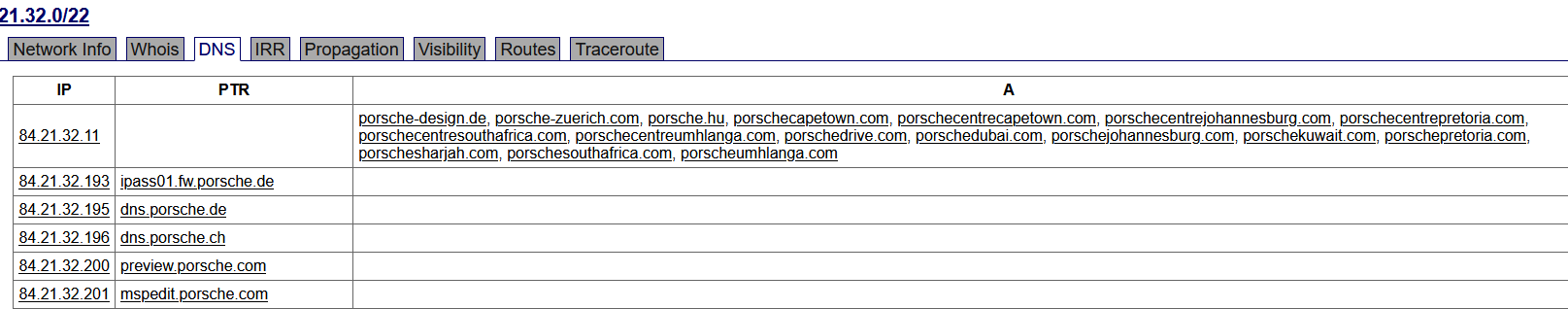 Porsche DNS